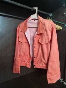 Orange Denim Jacket