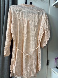 Light Peach pink Printed Kurta