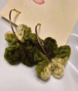 Handmade Crochet Flower Hair Clips &amp; Earrings