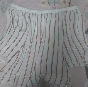 Off-Shoulder Striped Top