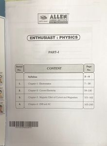 Allen Physics CBSE Compendium Class XII