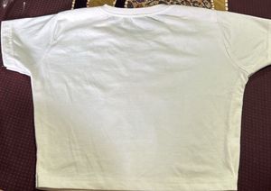 White Cropped T-Shirt with Star Skull Graphic