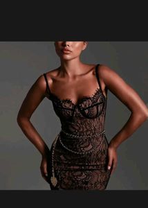Elegant Black Lace Maxi Dress