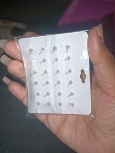 Set of Butterfly Stud Earrings