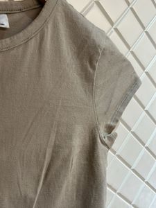 Olive Green Cropped T-Shirt