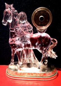 Girls Horse Showpiece With Clock