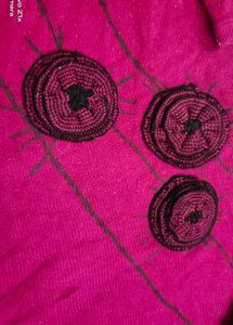 Wool Maroon Kurti with Pants Set