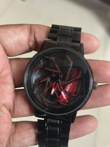 Stylish Black Metal Wristwatch