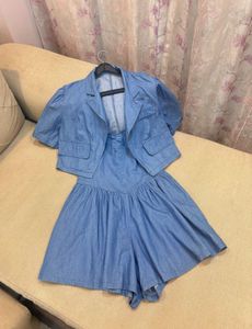 Denim Co-ord Playsuit Set