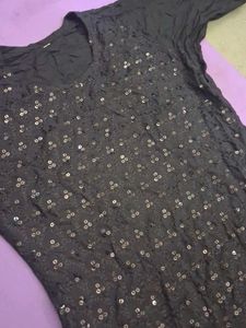 Sparkling Black Kurta