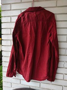 Men's Maroon Casual Shirt