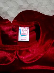 Velvet Dress For Girl Baby 12-18 Months