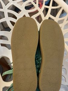 Mint Green Suede Fringe Moccasins