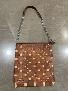 Unique Woven Leather Shoulder Bag