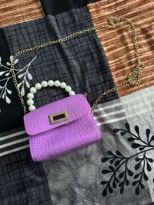 Lilac Croc Mini Bag