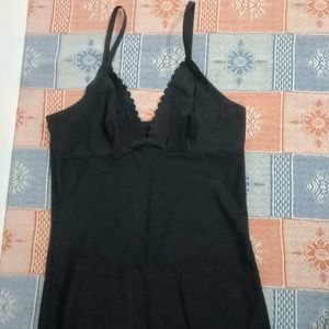 Black Mini Slip Dress - A005