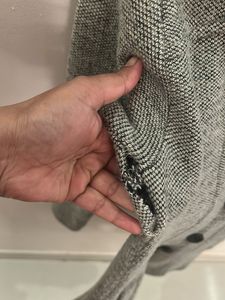 Elegant Grey Button-Up Coat
