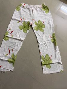 Beautiful White Kurti with Green Floral Print &amp; Mi