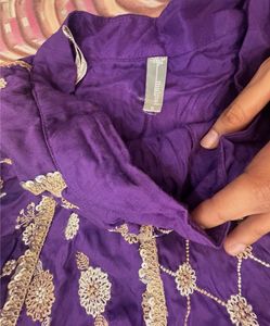 Stunning Purple Embroidered Lehenga Choli