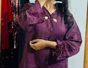 Elegant Purple Kurta Set