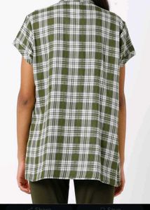 Green Plaid Tunic Shirt