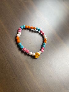 Colorful Beaded Flower Bracelet