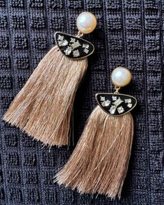Tassel Earrings with Pearls