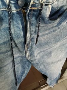 Trendy Blue Denim Joggers