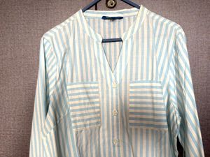 Striped Button-Up Shirt