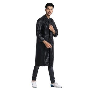 Black Reusable Rainwear Raincoat Mansoon