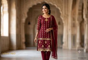 Beautiful Embroidered Kurta Set material