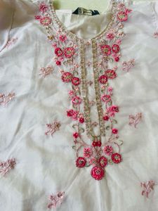 Embroidered Pink Kurta Set