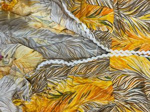 Boho Yellow Feather Print Kurta
