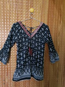 Boho Chic Printed Tunic Top