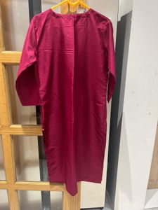 Varanga Maroon Embroidered Silk Kurta