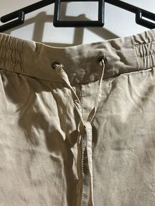 Pants Beige Casual Drawstring