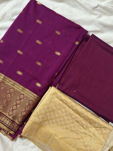 Deep Purple Banarasi Suit