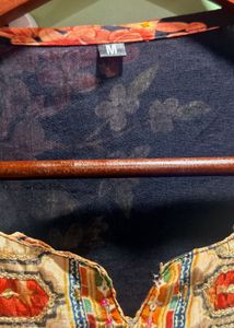 KTT Handwork Detailed Makhmali Crepe Kurta Set