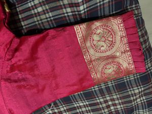 Gorgeous Pink Brocade Silk Saree