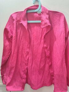 Linen pink casual shirt