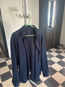 Men's Navy Blue Casual Shirt Louis phiippe