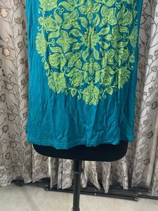 Teal Tank Top with Mandala Print