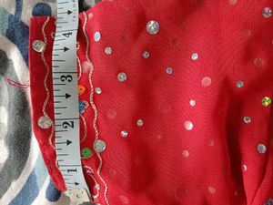Stunning Red Embellished Lehenga Choli