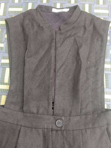 Elegant Black Pinafore Dress
