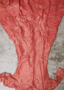 Elegant Peach Kurta Set with Gold Accents