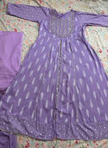 Elegant Lavender Kurta Set