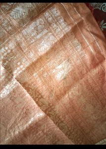 orange colour silk saree