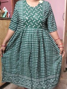 Sea Green Anarkali Kurti For Women And Girls