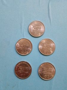 Tow Rupee Coin With 75 Year Independence Celebrate