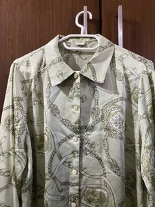 Vintage Patterned Button-Down Shirt